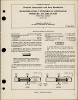 Overhaul Instructions with Parts for Self-Displacing Cylindrical Hydraulic Pressure Accumulator - Part 1010920 