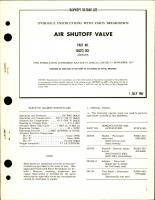 Overhaul Instructions with Parts Breakdown for Air Shutoff Valve - Part 104272, SR2