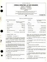 Overhaul Instructions with Parts Breakdown for Valve Assembly Model MV40E Part No. 301193 