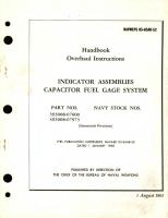 Overhaul Instructions for Indicator Assemblies Capacitor Fuel Gage System, Part No. 393008