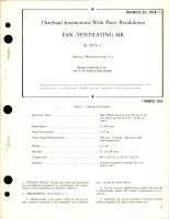 Overhaul Instructions with Parts Breakdown for Ventilating Air Fan - R-2879-1