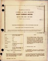 Overhaul with Parts Breakdown for Direct Current Motor - Part D388, D388-1, D388C