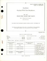 Overhaul with Parts Breakdown for Four Way Selector Valve - MC 2662 