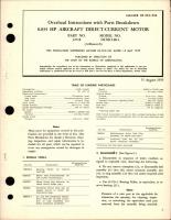 Overhaul Instructions with Parts Breakdown for Direct-Current Motor 0.035 HP - Part 32718 - Model DCM15-89-1