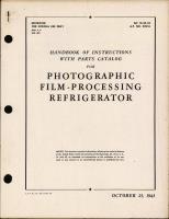 Handbook of Instructions with Parts Catalog for Photographic Film-Processing Refrigerator