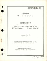 Overhaul Instructions for Generator - Type AN 3623-1 - Model G35-1B