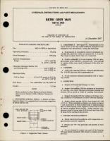 Overhaul Instructions with Parts Breakdown for Electric Cutoff Valve - Part 29072 