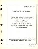 Illustrated Parts Breakdown for Searchlight Sets - Installation In Aircraft and Sets Equipped with Obturator Probe - AN-AVQ-2 and AN-AVQ-2A 