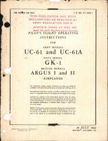 Pilot's Flight Operating Instructions for UC-61, UC-61A, GK-1