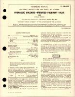 Overhaul Instructions with Parts Breakdown for Hydraulic Solenoid Operated Four-Way Valve - 52500