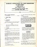 Overhaul Instructions with Parts Breakdown Oil Cooler Assembly