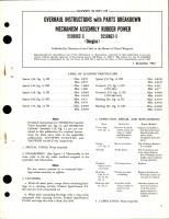 Overhaul Instructions with Parts for Mechanism Assembly Rudder Power - 5550862-3 and 5550862-5