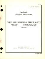 Overhaul Instructions for Cabin Air Pressure Outflow Valve Part No. 102226-3 