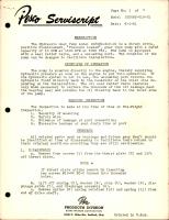 Overhaul and Service Instructions for Hydraulic Gear Pump - Model 012082-010-01 