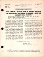 Selective Fitting of Propeller Shaft Rear and Reduction Drive Gear Bearings on Pratt & Whitney R-1830-S3C4G, R-1830-33 & Subsequent Models & R-2000-7
