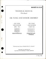 Overhaul Instructions for Oil Tank and Sensor Assembly