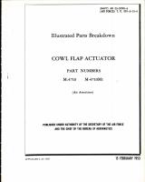 Parts Catalog Cowl Flap Actuator Part No M-4710