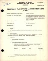 Removal of Take-Off and Landing Check Lists For T-28A