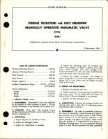 Overhaul Instructions with Parts Breakdown for Manually Operated Pneumatic Valve - 871106