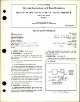 Overhaul Instructions with Parts for Motor Actuated Butterfly Valve Assembly - Part 102583