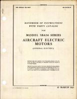 Handbook of Instructions w/ Parts Catalog for Model 5BA50 Electric Motors