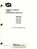 Overhaul Manual with Illustrated Parts List for DC Starter-Generator