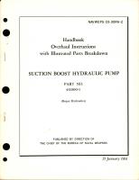 Overhaul Instructions with Illustrated Parts Breakdown for Suction Boost Hydraulic Pump - Part 411000-1