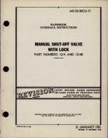 Overhaul Instructions for Manual Shut Off Valve with Lock - Parts 1214 and 1214B