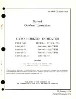 Overhaul Instructions for Gyro Horizon Indicator Part No. 14609-1S, 14609-1AW 