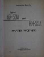 Instruction Book for Types MN-53A and MN-55A Marker Receivers