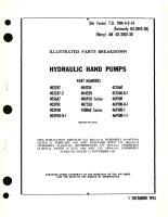 Illustrated Parts Breakdown for Hydraulic Hand Pumps Part No. 403247, 404210, 413560, 404330, 403647, 406950, 469100, 403910, 407350, 403950, 410860 