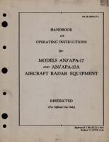 Operating Instructions for Models AN/APA-17 and AN/APA-171 Aircraft Radar Equipment