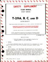 Safety Supplement to Flight Manual for T-29A, T-29B, T-29C and T-29D