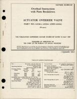 Overhaul Instructions with Parts Breakdown for Actuator Override Valve - Parts 14930-1, 14930-2 and 14920-1
