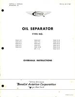 Overhaul Instructions for Oil Separator - Section 1-1