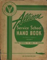 Allison Service School Handbook for V-1710 E and F