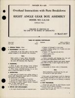 Overhaul Instructions with Parts Breakdown for Right Angle Gear Box Assembly - Model L-91-510 