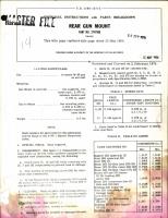 Overhaul Instructions with Parts Breakdown for Rear Gun Mount Part No. 274T100