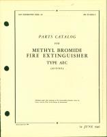Parts Catalog for Methyl Bromide Fire Extinguisher