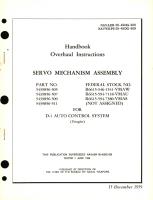 Overhaul Instructions for Servo Mechanism Assembly Part No. 5439856 for D-1 Auto Control System 