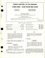 Overhaul Instructions with Parts Breakdown for Inflight Refueling Probe Actuating Cylinder Assembly - CV15-401194-2, CV15-401194-3