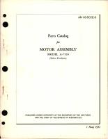 Parts Catalog for Motor Assembly - Model A-7535 