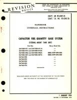 Overhaul Instructions for Capacitor Fuel Quantity Gage System External Mount Tank Units Part No. EA730D, EA764, EA768