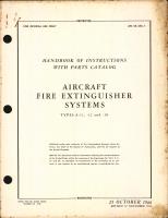 Handbook of Instructions with Parts Catalog for Aircraft Fire Extinguisher Systems A-11, -12, and -18
