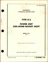 Overhaul Instructions for Type D-2 Gun - Bomb - Rocket Sight Model 4121