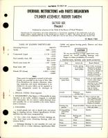 Overhaul Instructions with Parts Breakdown for Rudder Tandem Cylinder Assembly - 5671551-503