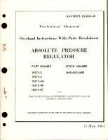 Overhaul Instructions with Parts Breakdown for Absolute Pressure Regulator