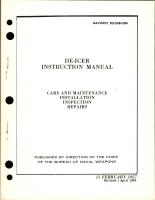 Instruction Manual for De-Icer Care & Maintenance Installation Inspection Repairs