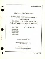 Illustrated Parts Breakdown for Indicator - Amplifier - Bridge Assemblies (Combined Type, Bezel Mounted) Capacitor Fuel Gage System, Part No. 383018 