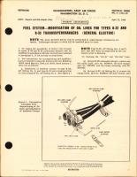 Modification of Oil Lines for Types B-22 and B-33 Turbosuperchargers